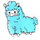 Alpaca Lapel Pin - Alpaca Blue